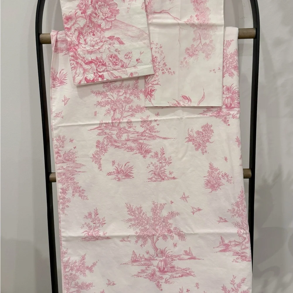 ISABELLE TOILE DUVET Cover & 2 PILLOWCASE  HOUSSE DE COUETTE pottery barn kids